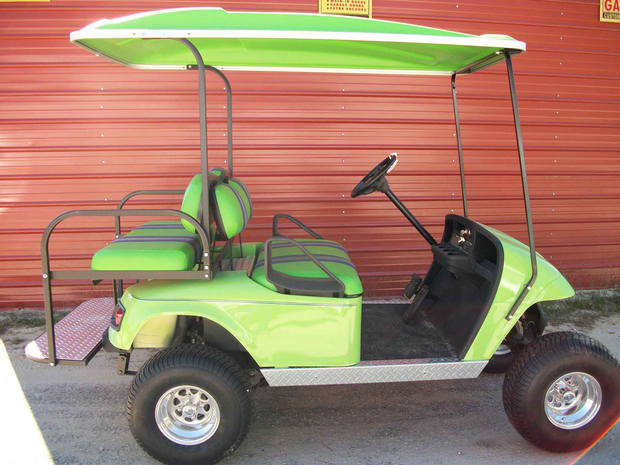 4 Seater Green Golf Car