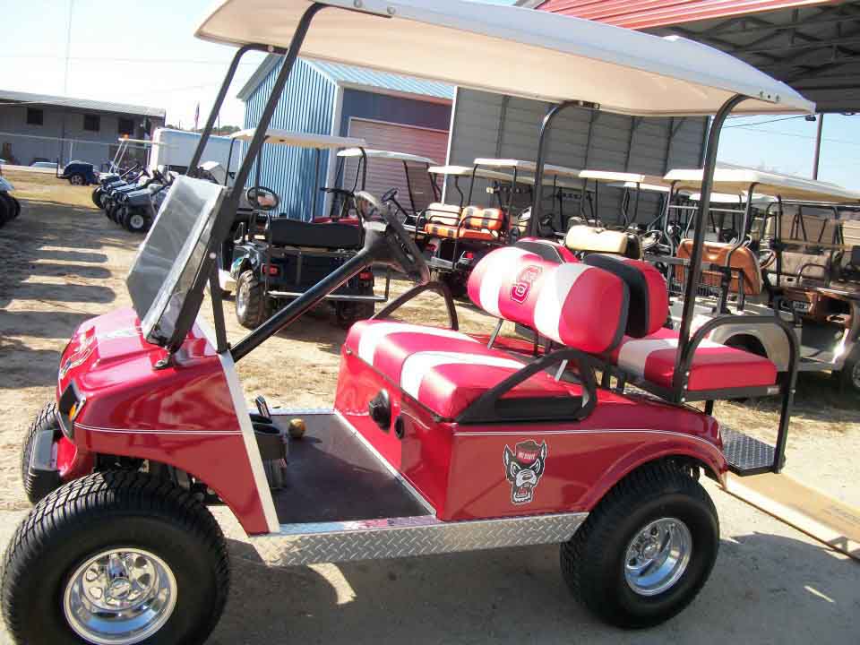 4 Seater Red Golf Car