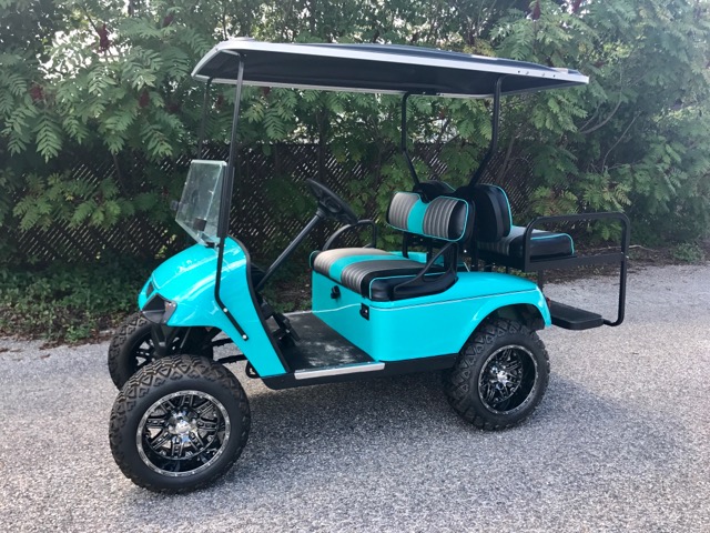Blue Golf Car